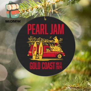 Pearl Jam Dark Matter World Tour 2024 At People First Stadium Gold Coast Queensland AU On November 13th 2024 Holiday Christmas Gift Ornament