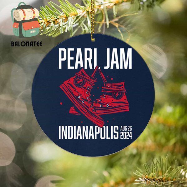 Pearl Jam Dark Matter World Tour 2024 At Ruoff Music Center Indianapolis Indiana On August 26th 2024 Holiday Christmas Gift Ornament