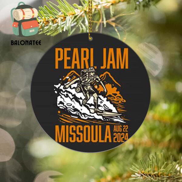 Pearl Jam Dark Matter World Tour 2024 At Washington-Grizzly Stadium Missoula Montana On August 22nd 2024 Holiday Christmas Gift Ornament