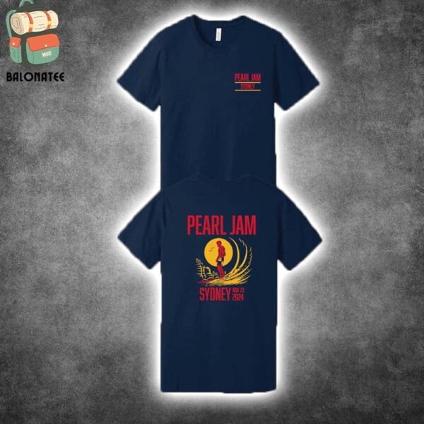 Pearl Jam Dark Matter World Tour 2024 Event Tee At Engie Stadium Sydney AU On November 23rd 2024 Two Sides Classic T-Shirt