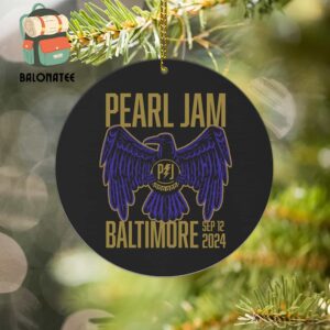 Pearl Jam Dark Matter World Tour Art At CFG Bank Arena Baltimore MD On September 12th 2024 Holiday Christmas Gift Ornament