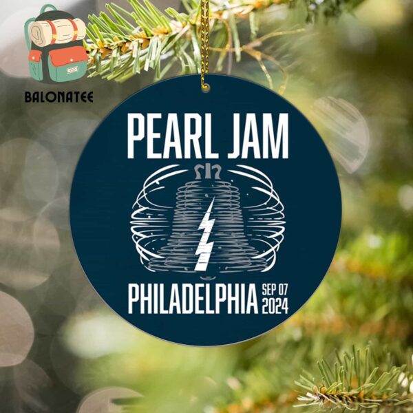 Pearl Jam Dark Matter World Tour At Wells Fargo Center Philadelphia PA On September 7th 2024 Holiday Christmas Gift Ornament