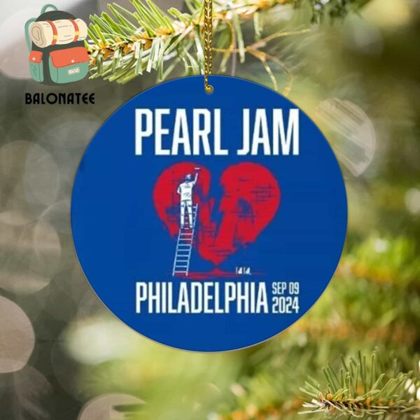 Pearl Jam Dark Matter World Tour  Night 2 At Wells Fargo Center Philadelphia PA On September 9th 2024 Holiday Christmas Gift Ornament