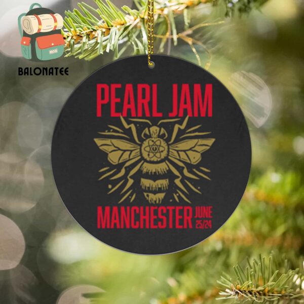 Pearl Jam With The Murder Capital At The Co-Op Live In Manchester UK On June 25th 2024 Holiday Christmas Gift Ornament