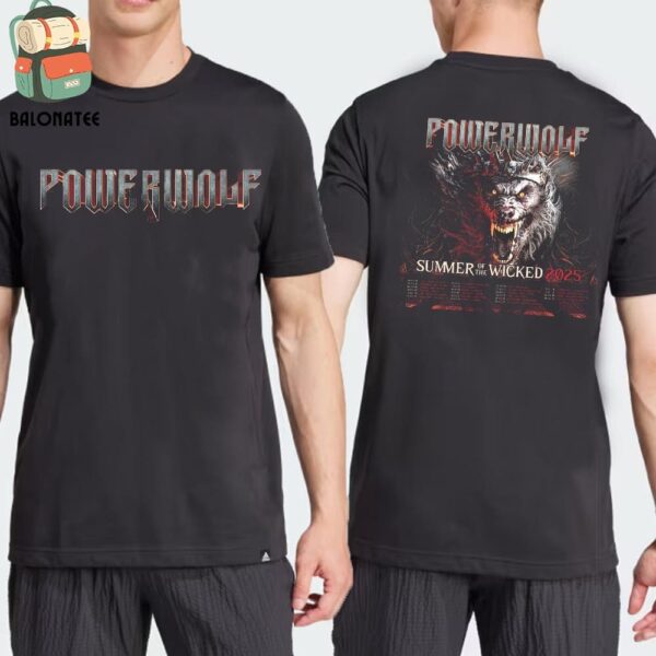 Powerwolf Summer Of The Wicked 2025 Tour Dates And Places List Two Sides Classic T-Shirt