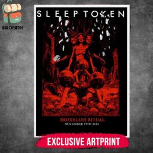 Sleep Token Exclusive Artprint Bruxelles Ritual On November 19th 2024 Merch Wall Decor Poster Canvas