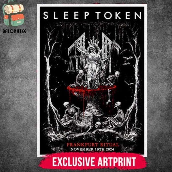 Sleep Token Exclusive Artprint Frankfurt Ritual On November 10th 2024  Merchandise Wall Decor Poster Canvas