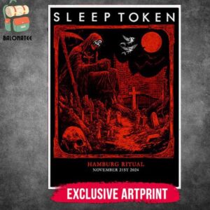 Sleep Token Exclusive Artprint Hamburg Ritual On November 21st 2024  Merchandise Wall Decor Poster Canvas