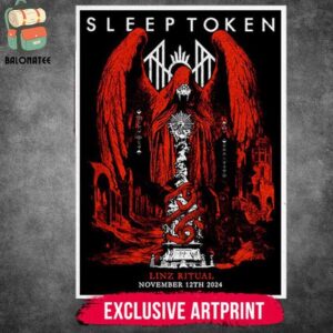 Sleep Token Exclusive Artprint Linz Ritual On November 12th 2024 Merchandise Wall Decor Poster Canvas