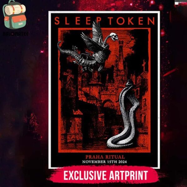 Sleep Token Exclusive Artprint Praha Ritual On November 15th 2024 Merchandise Wall Decor Poster Canvas