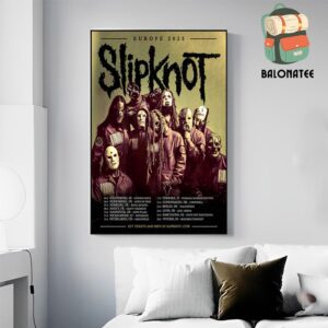 Slipknot Offcial Poster Europe Tour 2024 Dates And Places List Wall Decor Poster Canvas