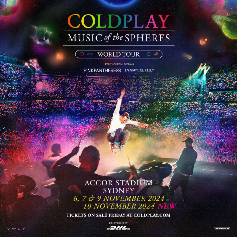 Static Social Facebook Instagram 1080x1080 Coldplay 2024 Regional SYNDEY 4 Shows 1024x1024