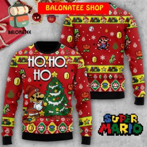 Super Mario Ho Ho Ho Christmas Ugly Sweater