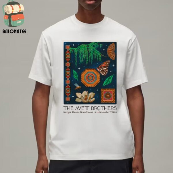 The Avett Brothers Event Poster Saenger Theatre New Orleans LA On November 7th 2024 Classic T-Shirt