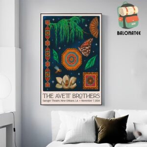 The Avett Brothers Event Poster Saenger Theatre New Orleans LA On November 7th 2024 Wall Decor Poster Canvas