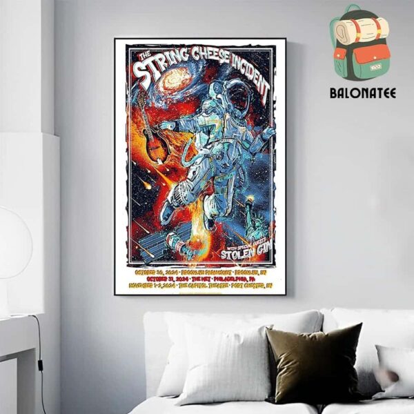 The String Cheese Incident With Stolen Gin 4 Nights Hawlloween Run 2024 Wall Decor Poster Canvas