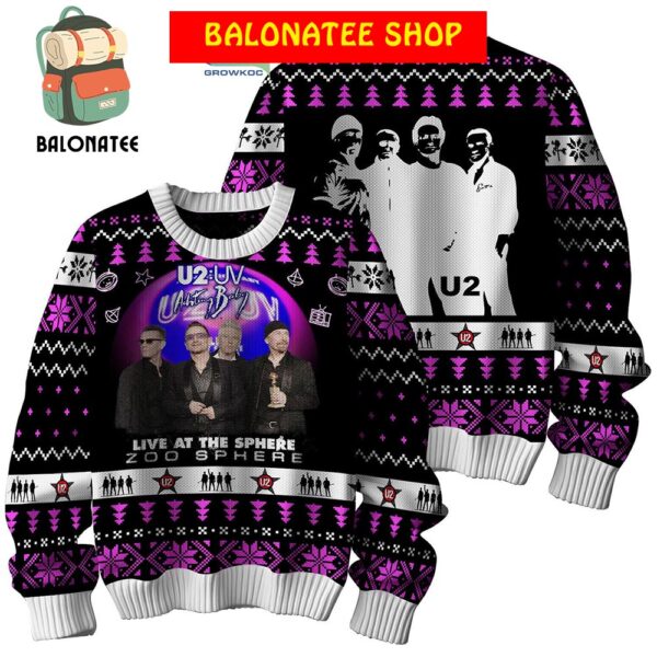 U2 Band Live At The Sphere Zoo Sphere Christmas Ugly Sweater