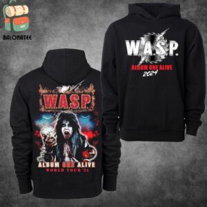 W.A.S.P Album One Alive Tour Mens Black Pullover Hoodie Merch Limited Two Sides Classic T-Shirt