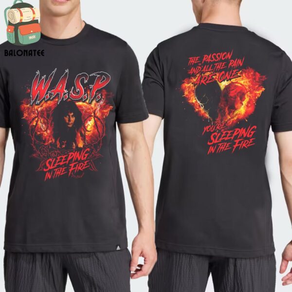 W.A.S.P Sleeping In The Fire Black Tee Merch Limited Two Sides Classic T-Shirt