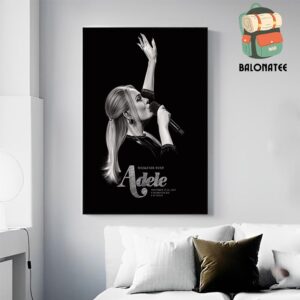 Weekends With Adele Event Poster At Caesars Palace Las Vegas On November 15th And 16th 2024 Wall Decor Poster Canvas