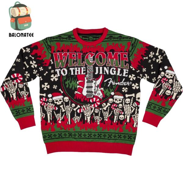 Welcome To The Jingle Fender Ugly Christmas Sweater 2024 Holiday