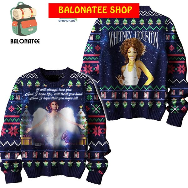 Whitney Houston Will Always Love You Christmas Ugly Sweater