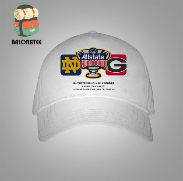 Allstate Sugar Bowl Matchup Notre Dame Fighting Irish Versus Georgia Bulldogs At New Orleans LA Snapback Classic Hat Cap