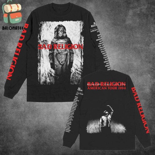 Bad Religion Stranger Than Fiction American Tour 1994 Long Sleeve Merch Limited Classic T-Shirt