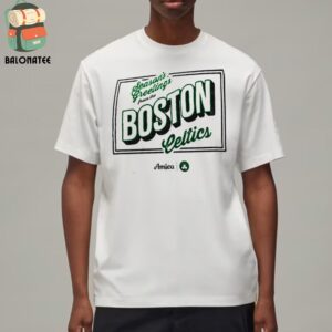 Boston Celtics Season’s Greetiings Shirt Christmas Game With 76ers By Amica Classic T-Shirt