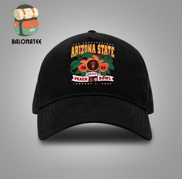 College Football Playoff 2025 Arizona State Sun Devils Chick Fil A Peach Bowl Snapback Classic Hat Cap