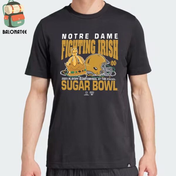 College Football Playoff 2025 Notre Dame Fighting Irish Allstate Sugar Bowl Bound Classic T-Shirt