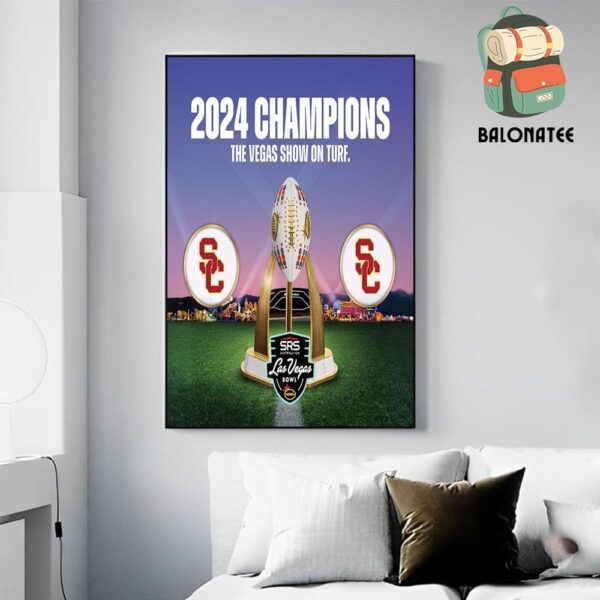 Congrats To USC Trojans Football With 2024 Las Vegas Bowl Champions Wall Decor Poster Canvas