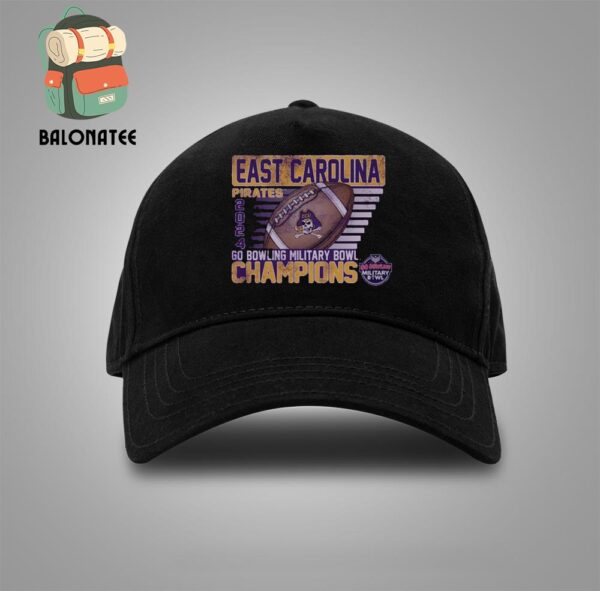 ECU Pirates 2024 Military Bowl Champions Merchandise Limited Snapback Classic Hat Cap