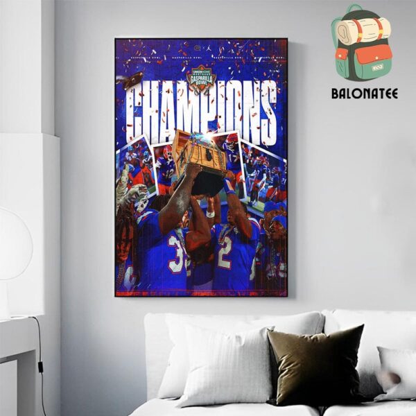 Florida Gators Are Gasparilla Bowl Champions 2024 NCAA Football Division I College Football Wall Decor Poster Canvas