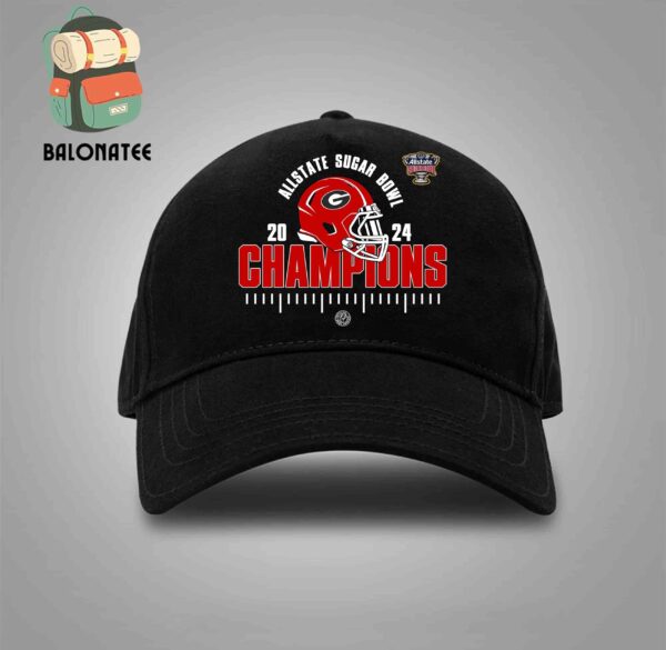 Georgia Bulldogs Is The 2024 Allstate Sugar Bowl Champions Quaterfinal College Football Playoff Snapback Classic Hat Cap