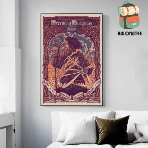 Greensky Bluegrass Artwork Poster At Misson Ballroom Denver CO On December 30-31 2024 Wall Decor Poster Canvas