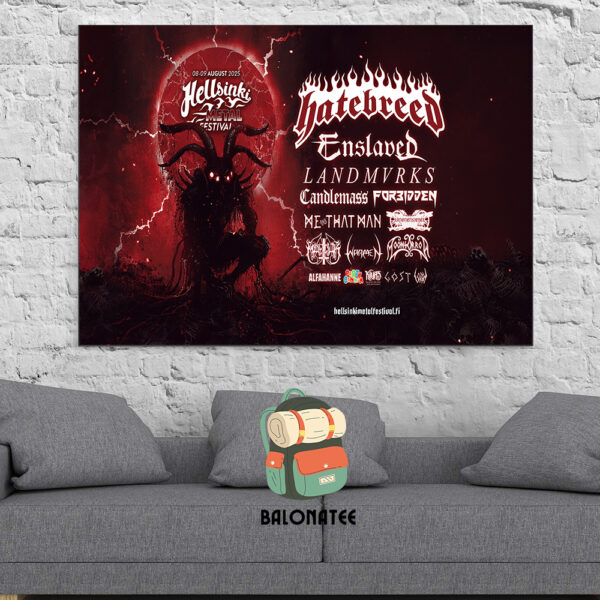 Hellsinki Metal Festival 2025 Annouce Full Line Up At Helsinki Ice Hall On August 8th-9th 2025 Wall Decor Poster Canvas