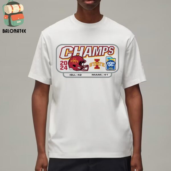 Iowa State Cyclones 2024 Pop-Tarts Bowl Champions Full Size Merchandise Limited Classic T-Shirt