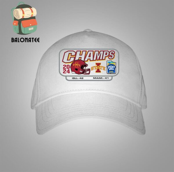 Iowa State Cyclones 2024 Pop-Tarts Bowl Champions Full Size Merchandise Limited Snapback Classic Hat Cap