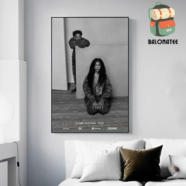 Kendrick Lamar And Sza Announce Grand National Tour 2025 Wall Decor Poster Canvas