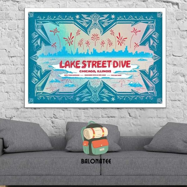 Lake Street Dive New Year Event Poster At The Salt Shed Chicago IL On December 30-31 2024 Wall Decor Poster Canvas