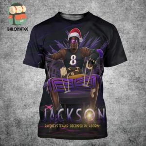 Lamar Jackson x Jinx Artwork NFL Collab Arcane League Of Legends For The Christmas Match Ravens Versus Texans On December 25th 2024 All Over Print Shirt