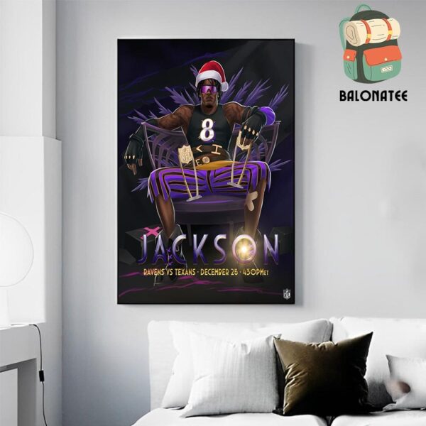 Lamar Jackson x Jinx Artwork NFL Collab Arcane League Of Legends For The Christmas Match Ravens Versus Texans On December 25th 2024 Wall Decor Poster Canvas