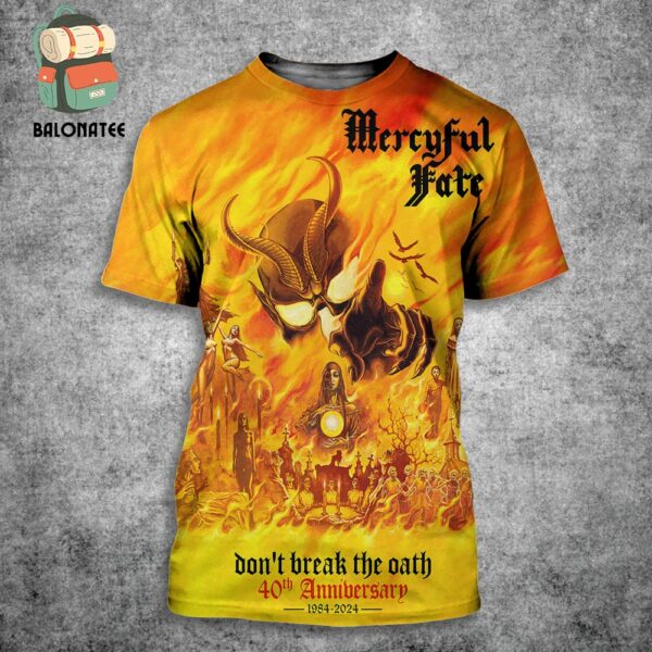 Mercyful Fate Don’t Break The Oath 40th Anniversary Collage Poster Merch Limited All Over Print Shirt