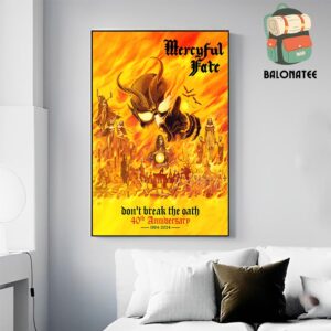 Mercyful Fate Don’t Break The Oath 40th Anniversary Collage Poster Merch Limited Wall Decor Poster Canvas