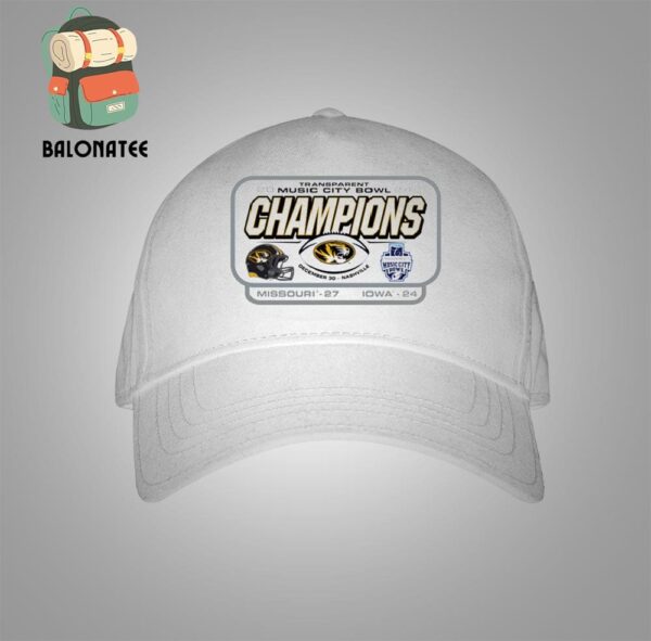 Missouri Tigers 2024 TransPerfect Music City Bowl Champions Full Size Merchandise Limited Snapback Classic Hat Cap