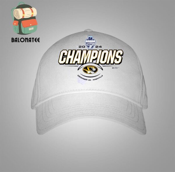 Missouri Tigers 2024 TransPerfect Music City Bowl Champions Merchandise Limited Snapback Classic Hat Cap