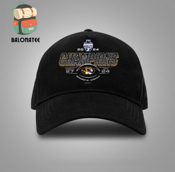 Missouri Tigers 2024 TransPerfect Music City Bowl Champions Score Merchandise Limited Snapback Classic Hat Cap