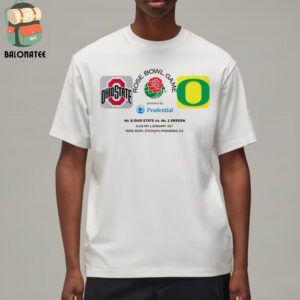 Ohio State Buckeyes Head To Head Oregon Ducks Rose Bowl At Pasadena On January 1st 2025 Classic T-Shirt