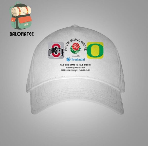 Ohio State Buckeyes Head To Head Oregon Ducks Rose Bowl At Pasadena On January 1st 2025 Snapback Classic Hat Cap